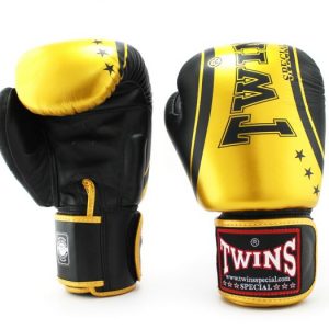Twins Fancy Boxing Gloves-FBGV-TW4 Black Gold
