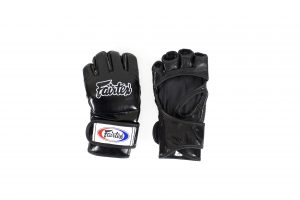 Fairtex FVG12 Black Ultimate Combat MMA Gloves Open Thumb Loop