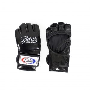 Fairtex FVG12 Black Ultimate Combat MMA Gloves Open Thumb Loop