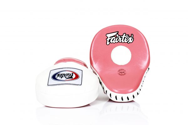 Fairtex FMV9 Contoured Focus Mitts-Pink White