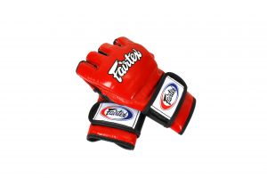 Fairtex Red Ultimate Combat MMA Gloves - With Open Thumb Loop