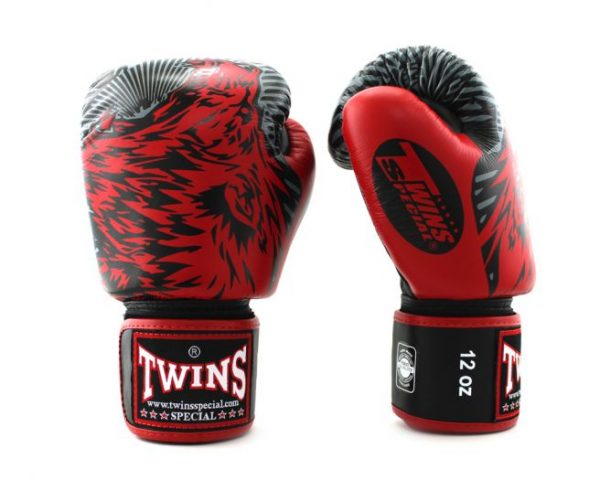 Twins Boxing Gloves-FBGV-50- Red Wolf