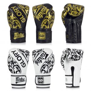 Fairtex X Glory Limited Edition Competition Gloves - Black and White