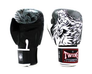 Twins Boxing Gloves - FBGV- 50- Wolf-White