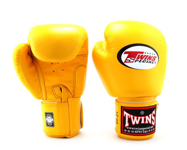 Twins Special Bgvl-3T Blk/Yellow 10oz Muay Thai/ Boxing Gloves 