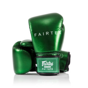 Fairtex BGV22 "Metallic" Micro Fiber Leather Boxing Gloves-Green