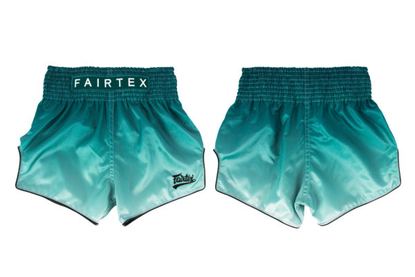 Fairtex Slim Cut Shorts Green Fade