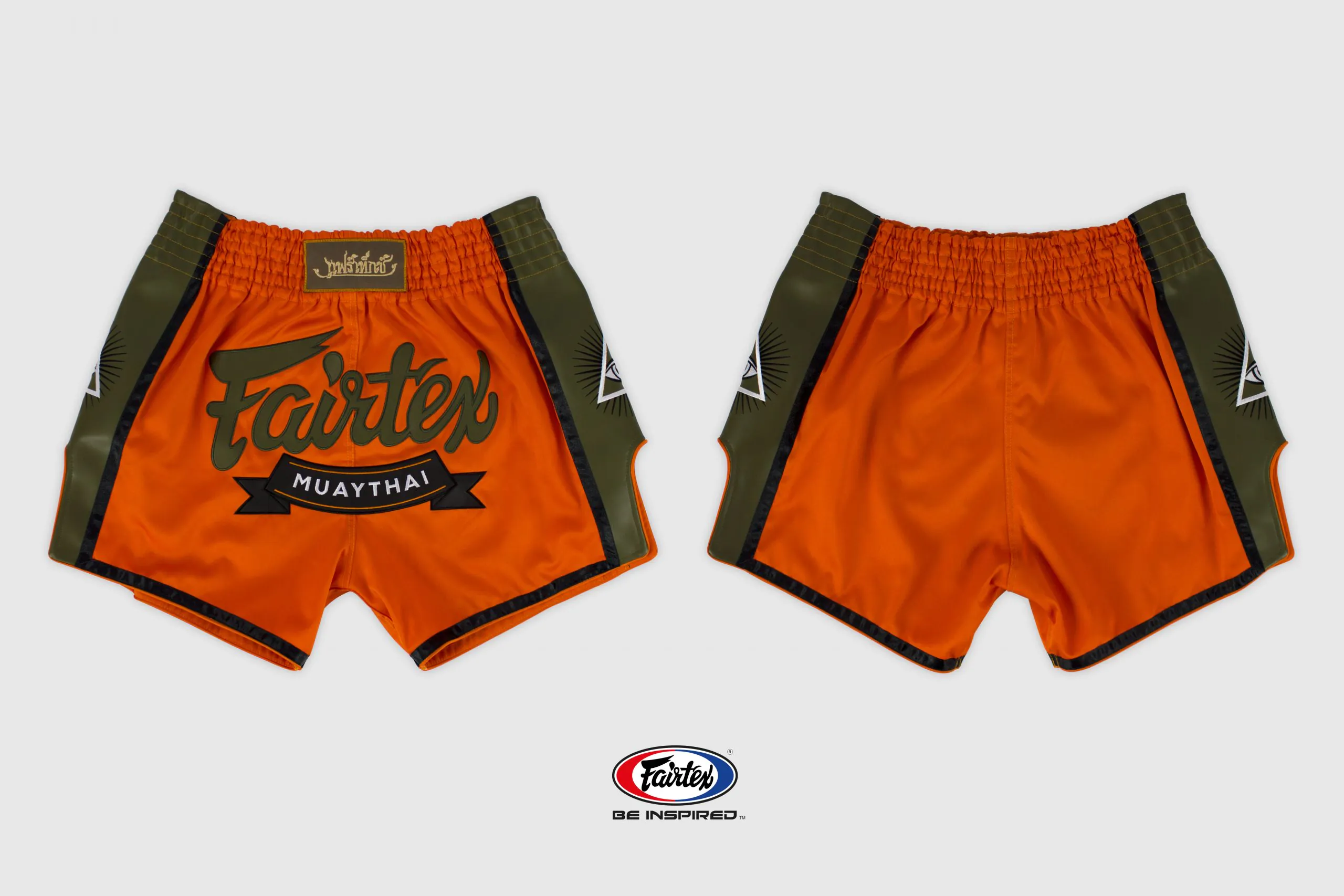 Fairtex - BS1705 - Slim Cut Shorts - Satin Fairtex Slim Cut Shorts-Orange