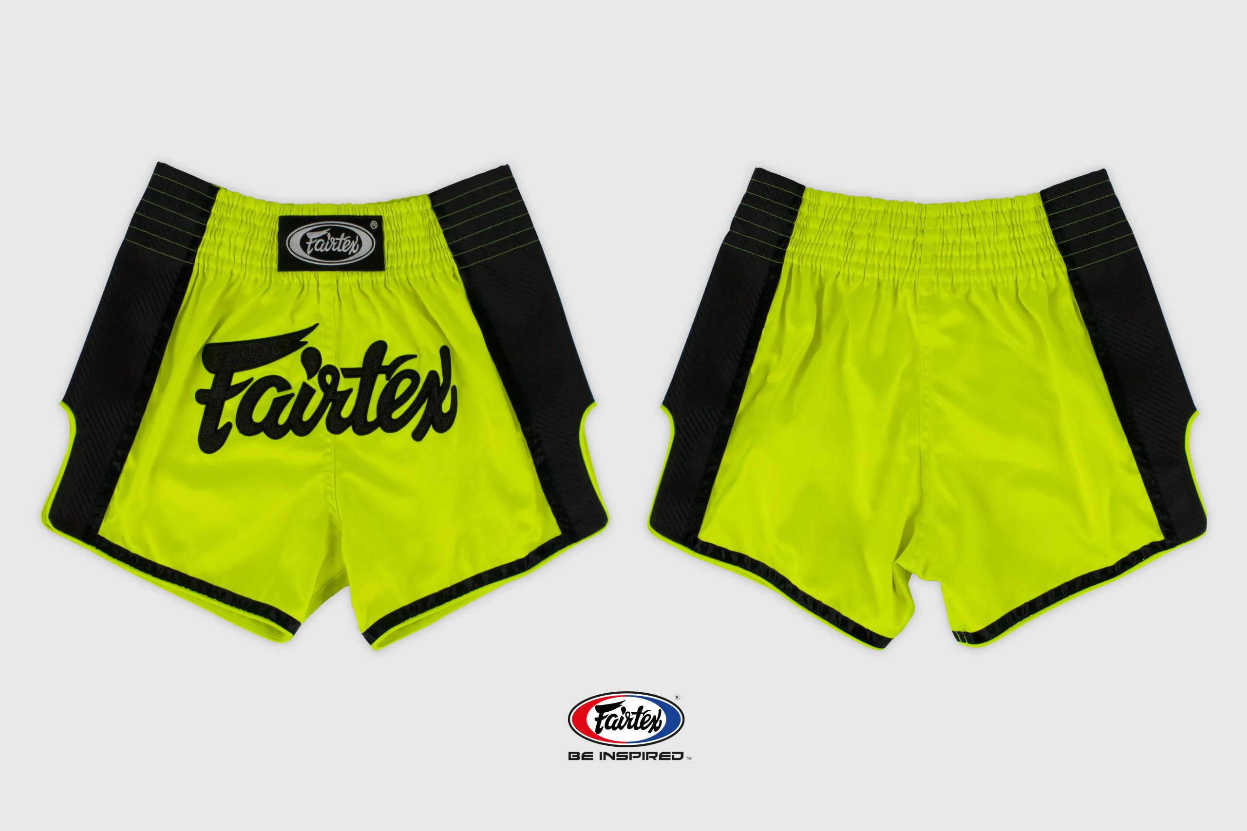 Fairtex - BS1706 - Slim Cut Shorts - Satin Fairtex Slim Cut Shorts BS1706 Lime Green