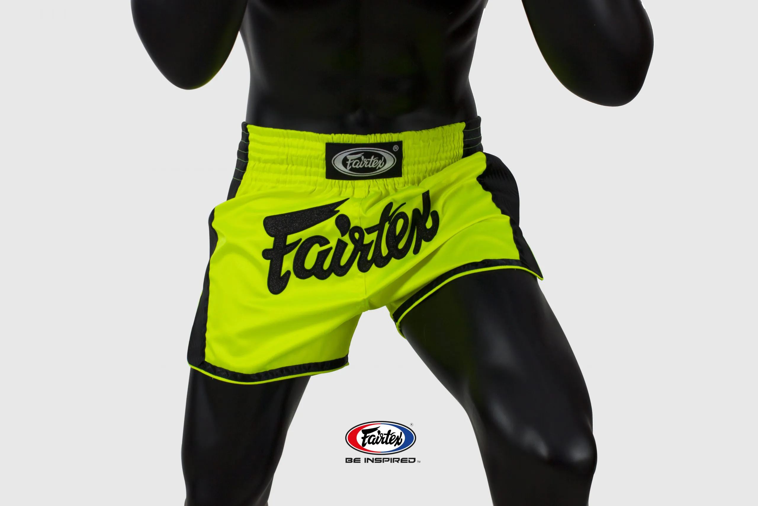Fairtex - BS1706 - Slim Cut Shorts - Satin Fairtex - Lime Green Slim