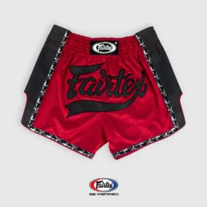 Fairtex -Red/Black Slim Cut Shorts