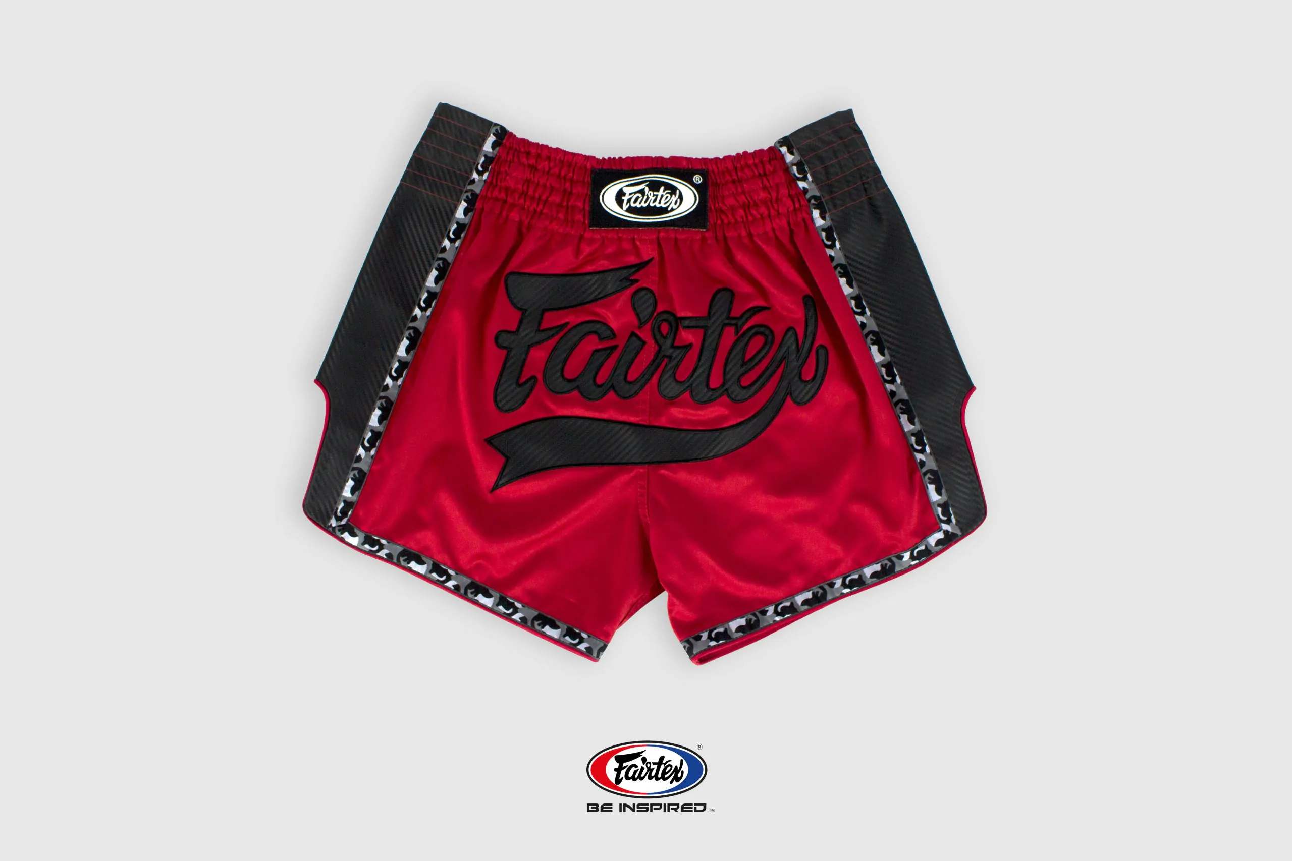 Fairtex - BS1703 - Slim Cut Shorts Fairtex -Red/Black Slim Cut Shorts