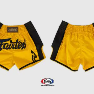 Fairtex Slim Cut Shorts - Yellow/ Black