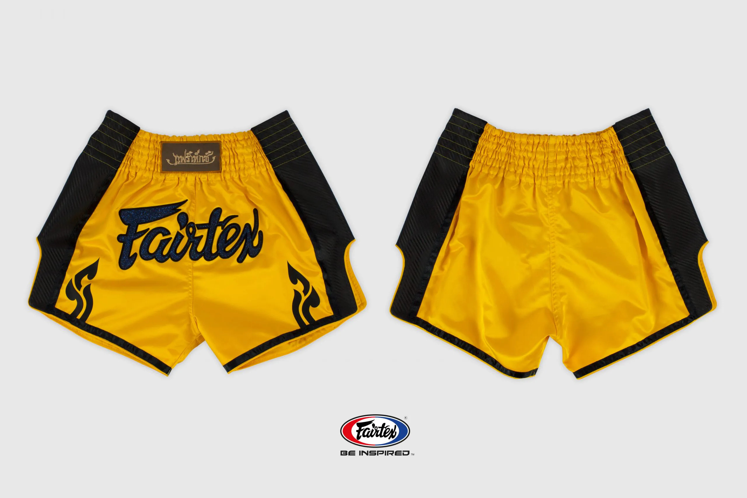 Fairtex - BS1701 - Slim Cut Shorts Fairtex Slim Cut Shorts - Yellow/ Black