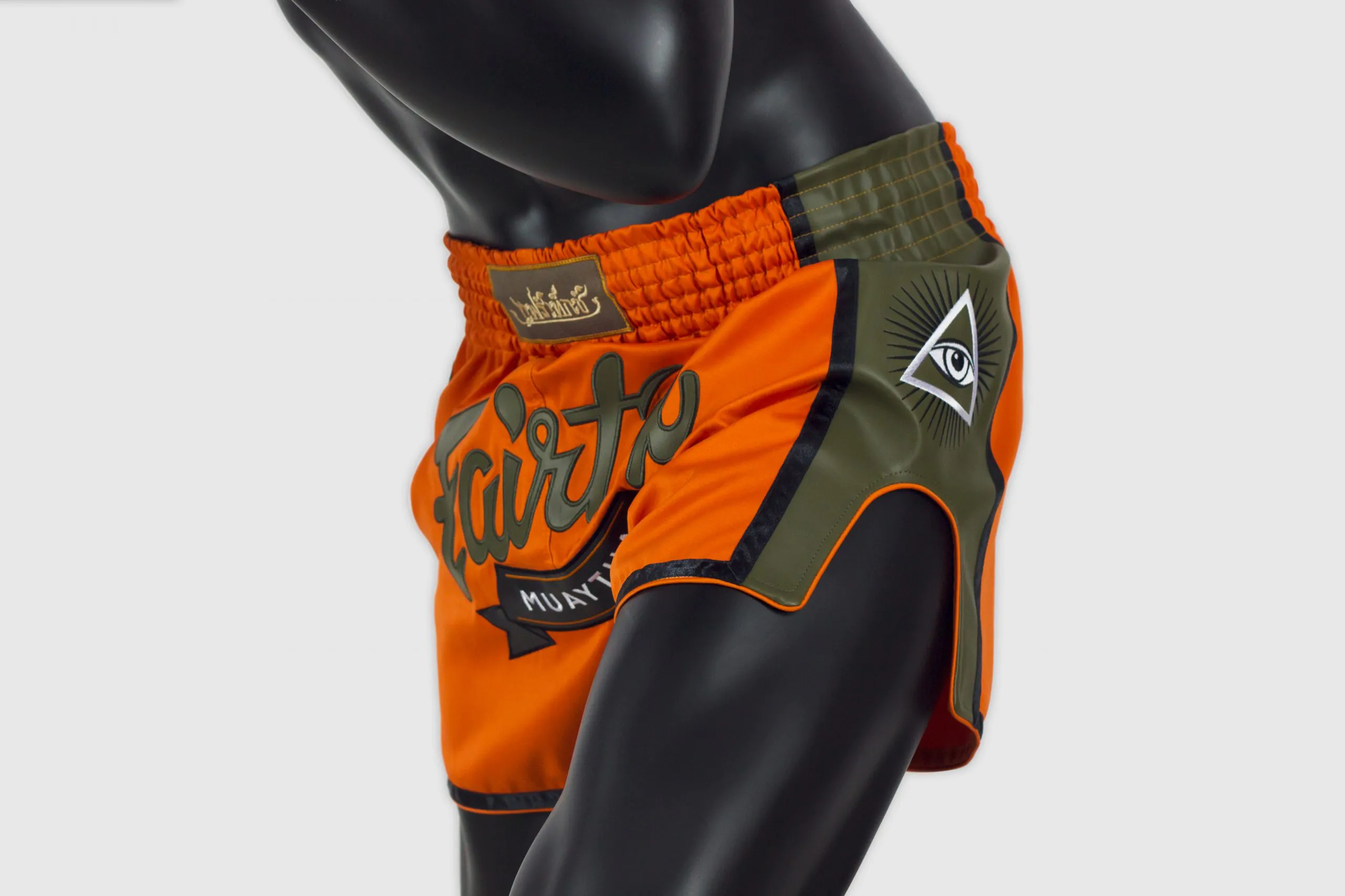 Fairtex - BS1705 - Slim Cut Shorts - Satin Fairtex Orange Slim Cut Shorts
