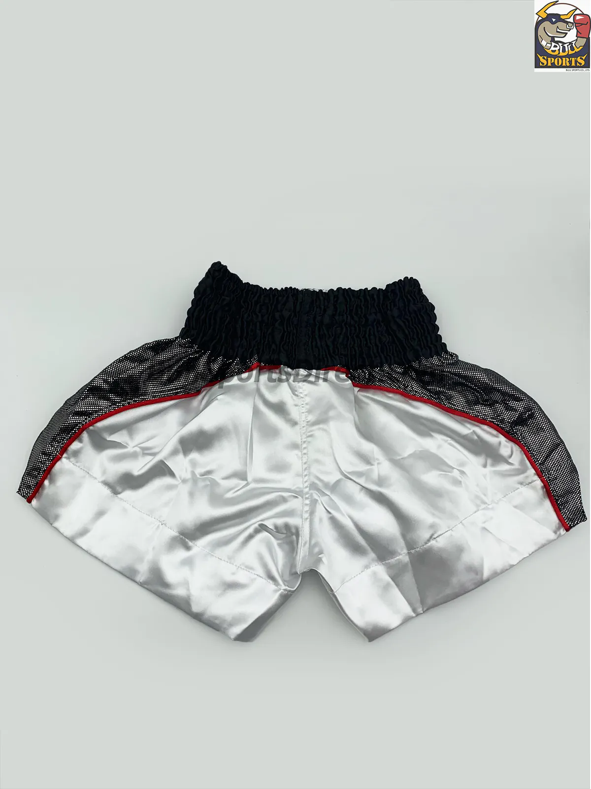 Top King-TKTBS-072 Shorts-Muay Thai Top King-Muay Thai Shorts-White/Grey