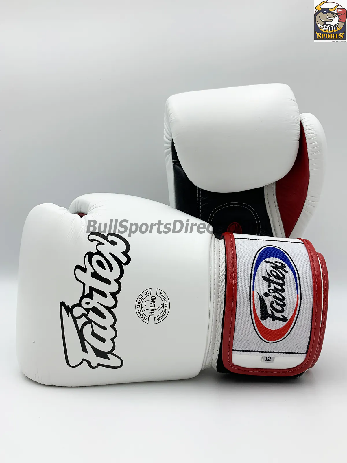 Fairtex BGV1-3T Universal Gloves - White Black Red (2) Fairtex BGV1-3T Universal Boxing Gloves - White Black Red