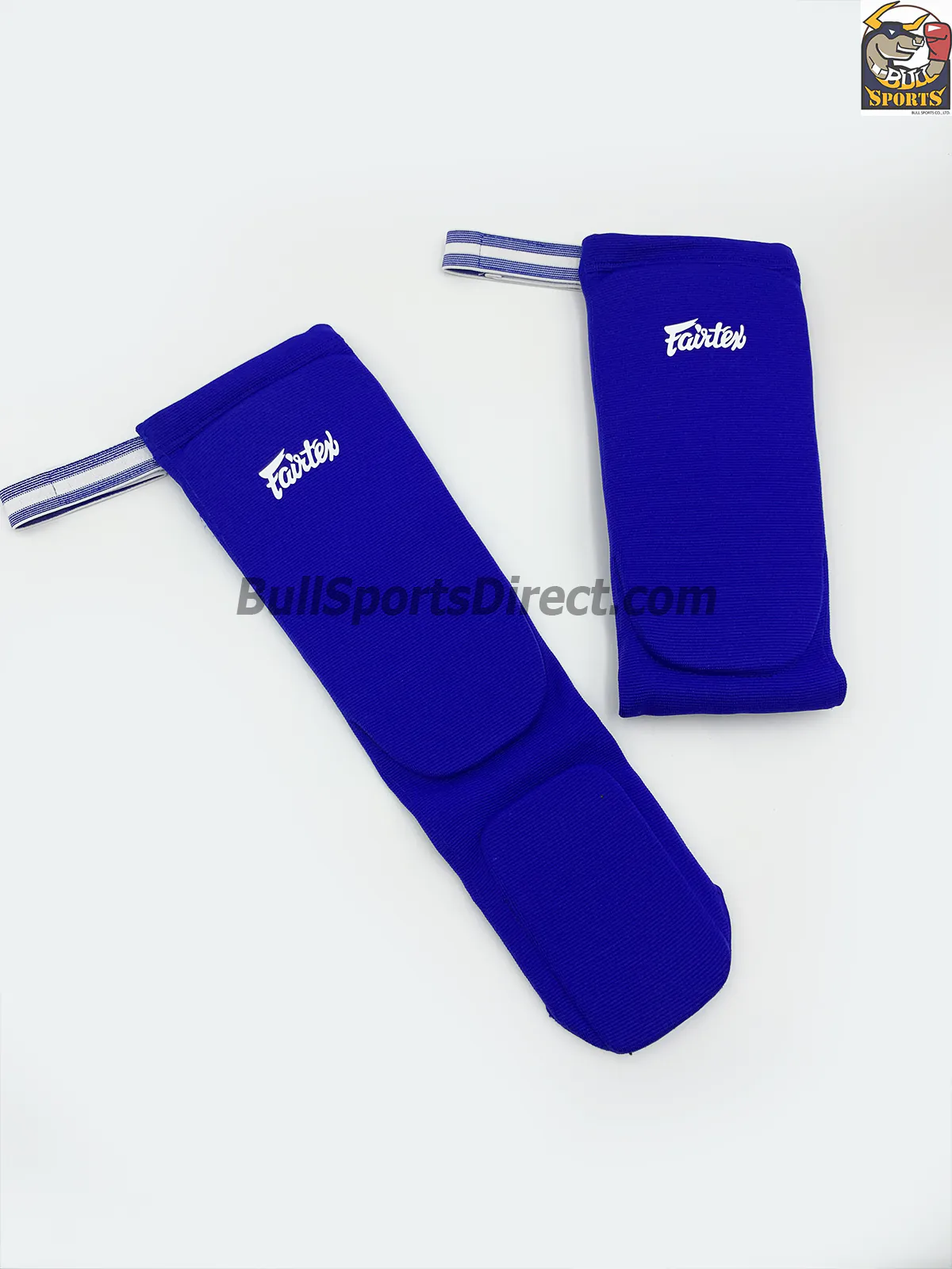 Fairtex-Elastic Shin Pads-SPE1 Blue Elastic Shin Pads-SPE1- Fairtex
