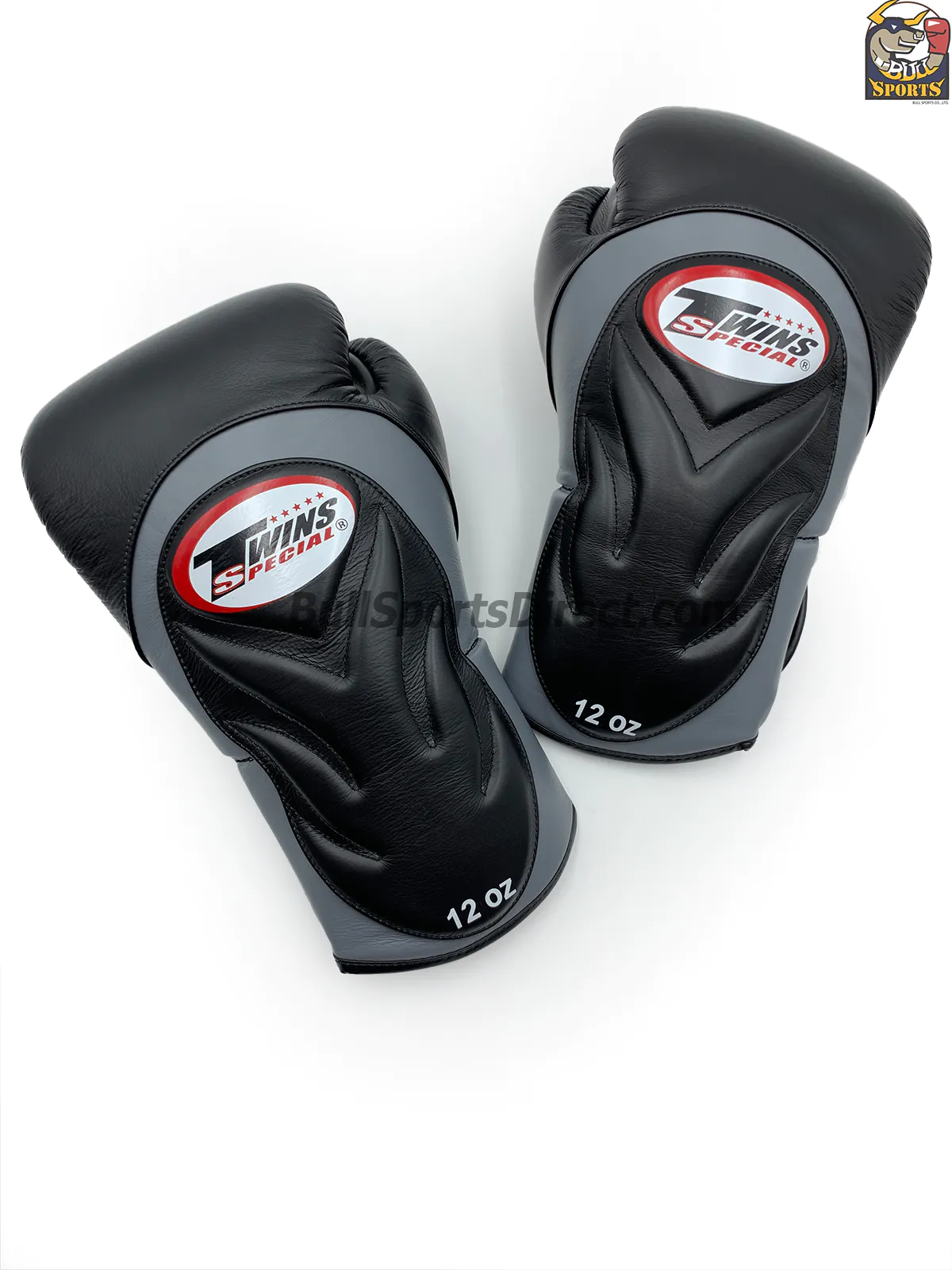 Twins Boxing Gloves – BGVL-6 Grey Black (4) Twins BGVL-6 Grey Black