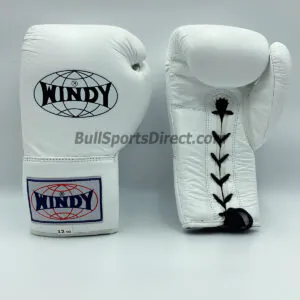 Windy Boxing Gloves Lace Up BGL White Muay Thai Training Gloves