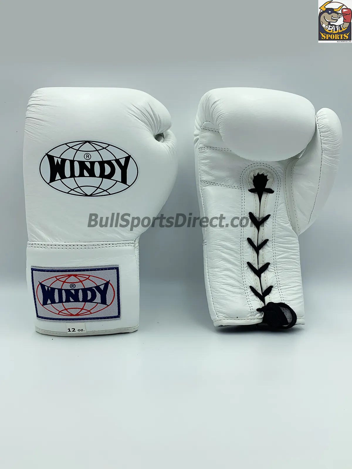 Windy Lace-Up White Boxing Gloves - BGL (3) Windy Boxing Gloves Lace Up BGL White Muay Thai Training Gloves