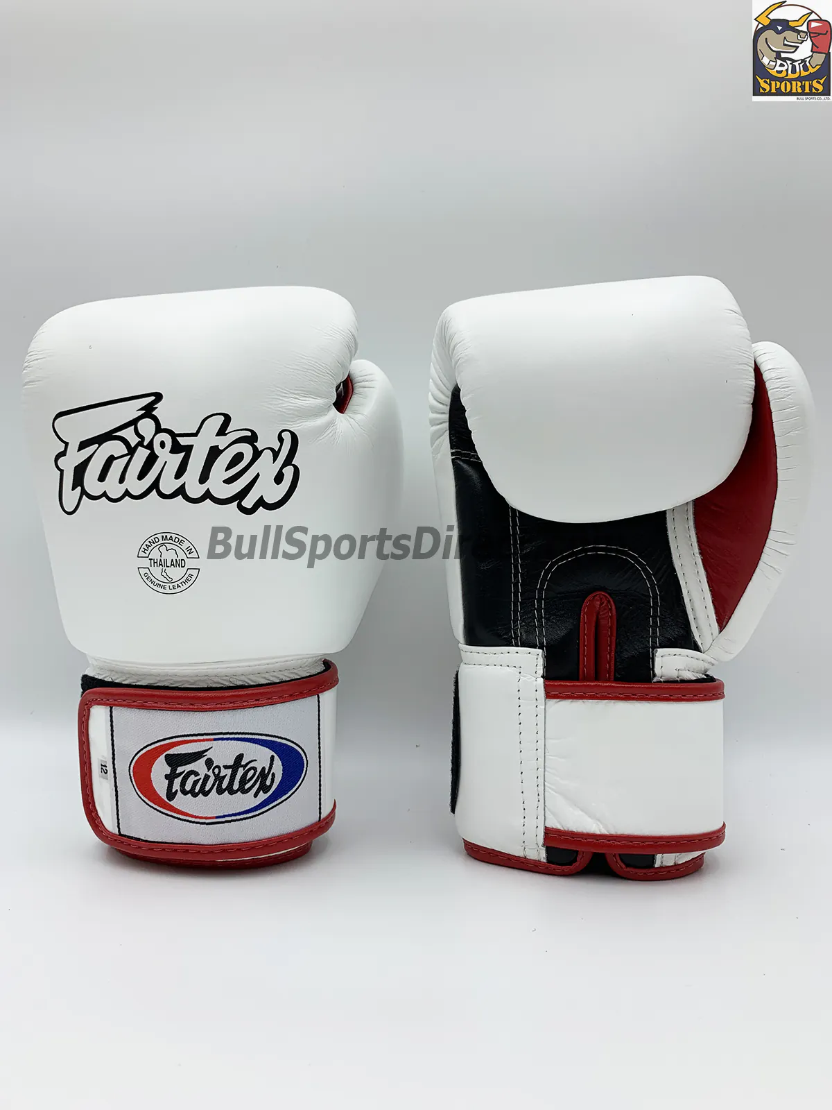 Fairtex BGV1-3T Universal Gloves - White Black Red (3) Fairtex BGV1-3T Universal White Black Red Boxing Gloves