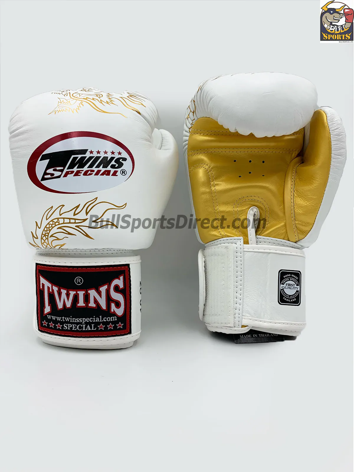 Twins Boxing Gloves-FBGV-6-Dragon Body White Gold (3) Twins Boxing Gloves-FBGV-6-Dragon Body
