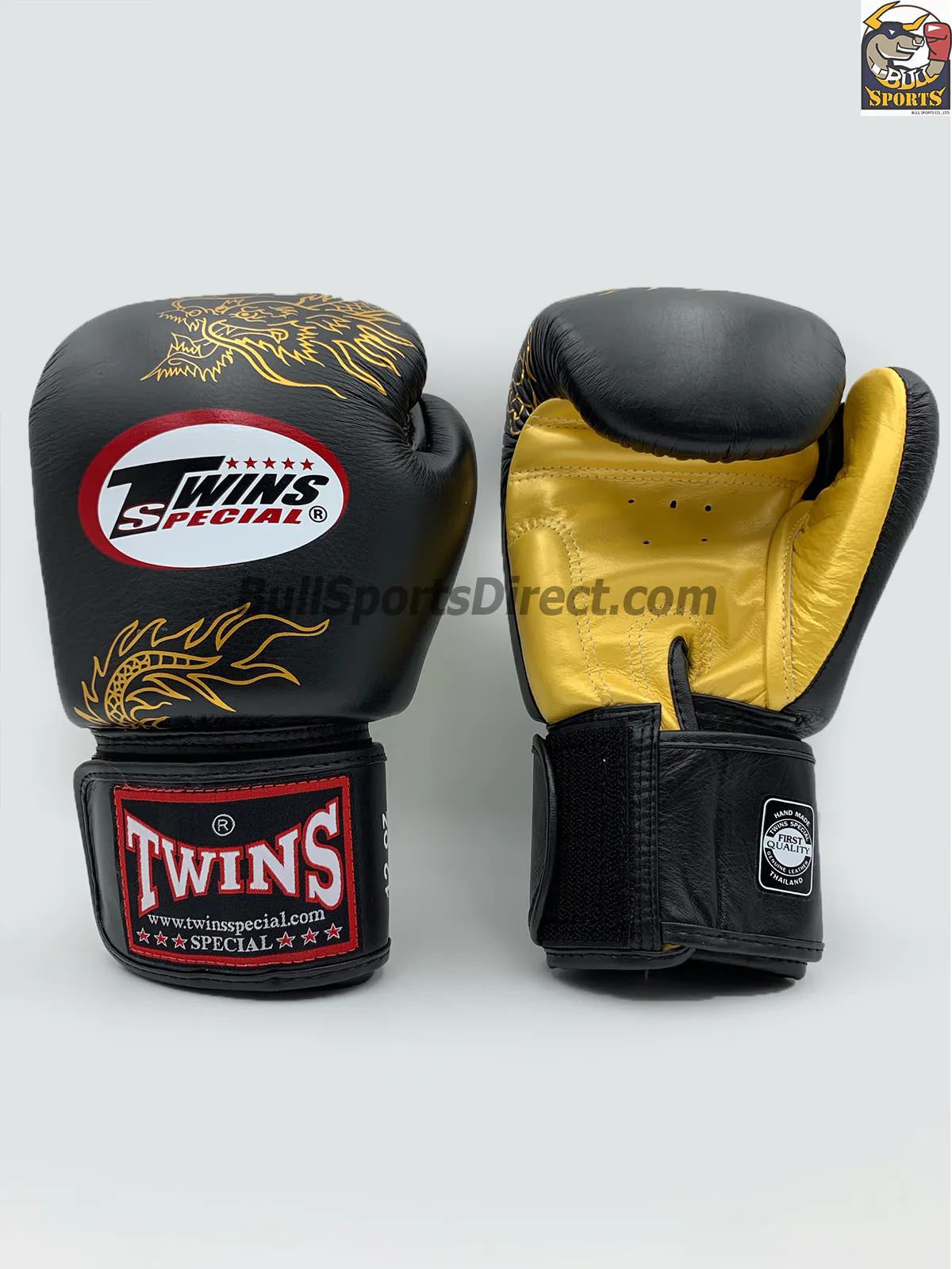 Twins Boxing Gloves-FBGV-6-Dragon Body Black Gold (3) Twins FBGV-6-Dragon Body Black Gold