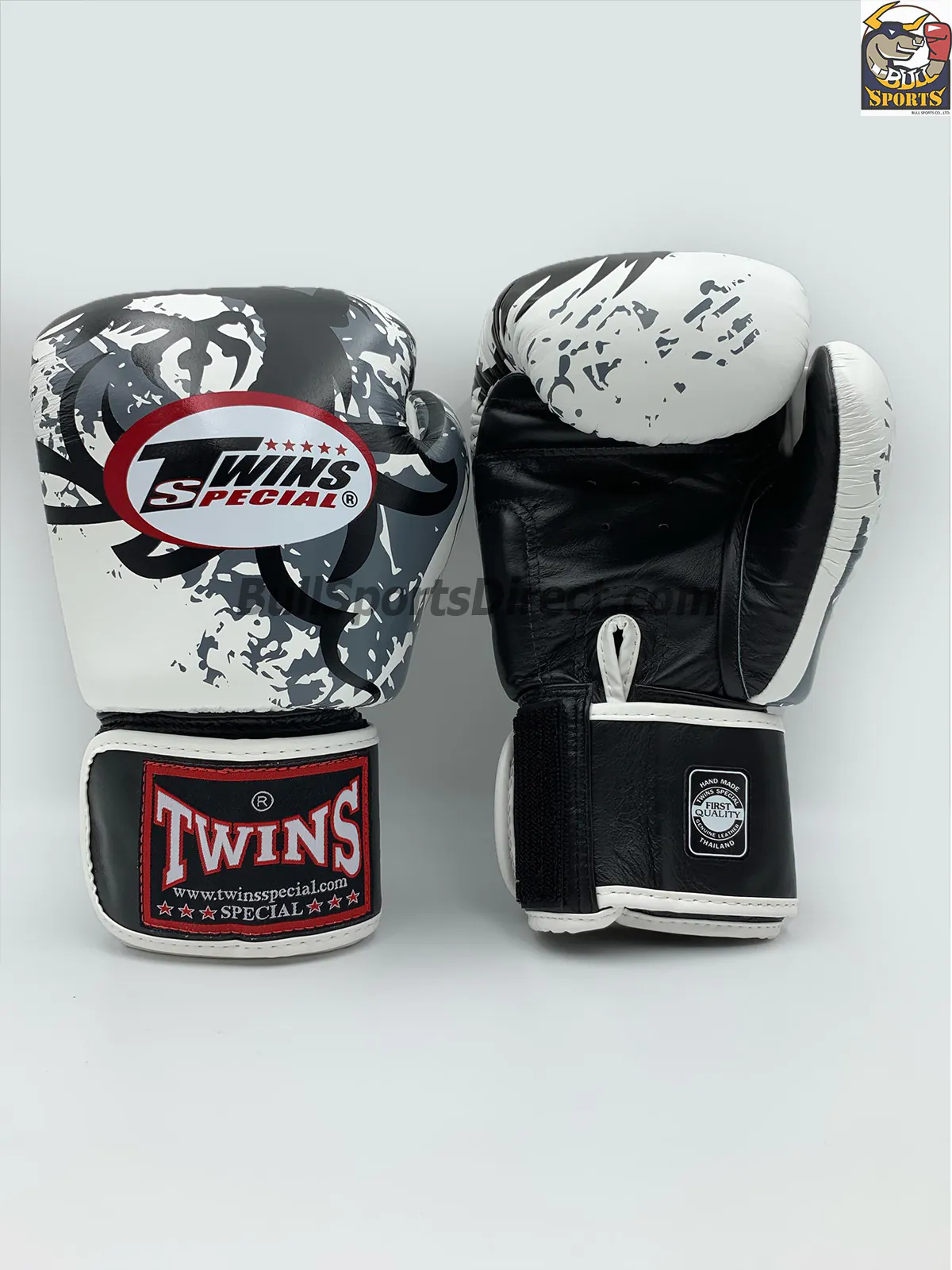 Twins Boxing Gloves-FBGV-36-Dragon Claws White (3) Twins Special Fancy Boxing Gloves FBGV-36 White