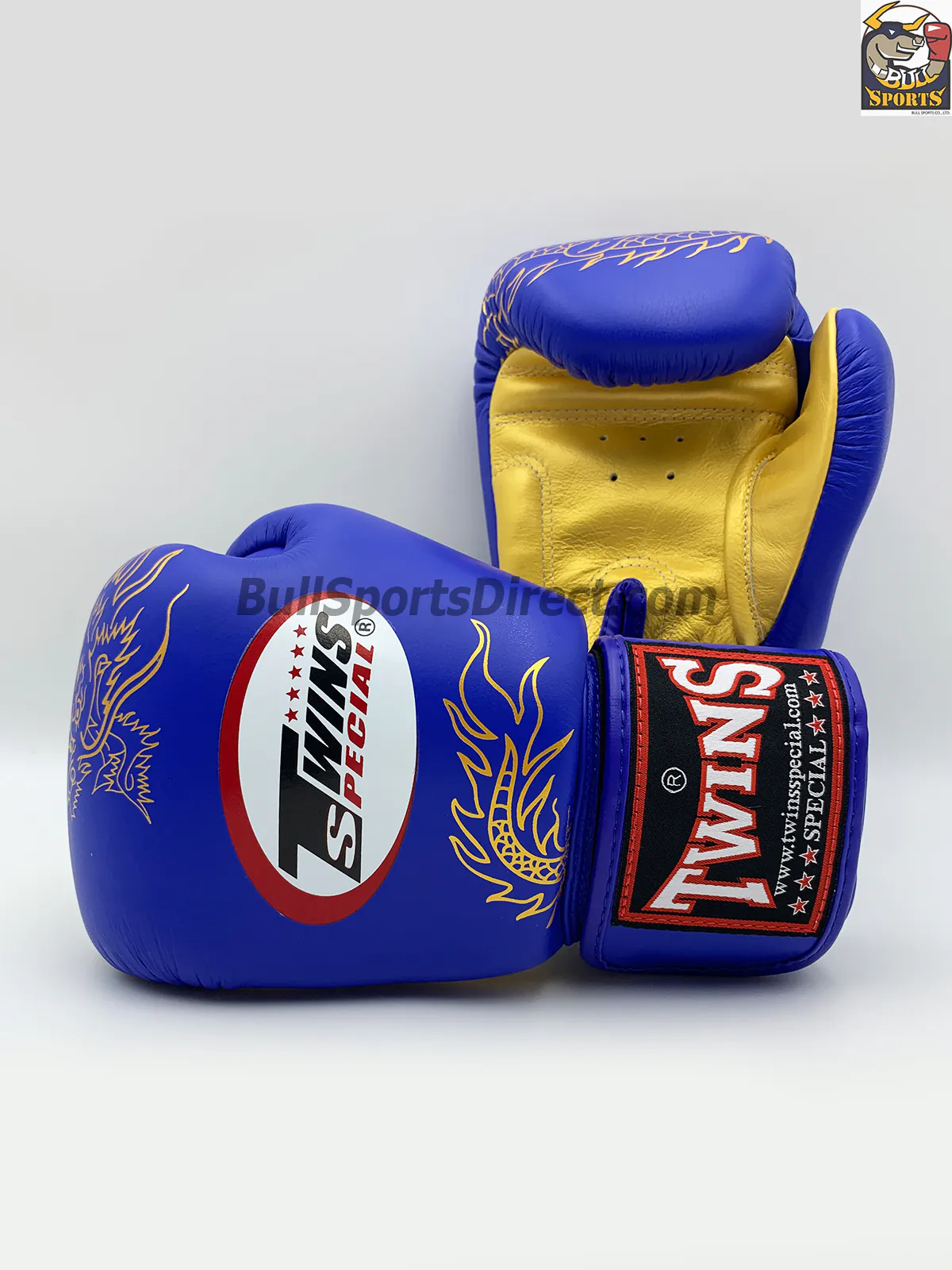 Twins Boxing Gloves-FBGV-6-Dragon Body Blue Gold (2) Twins FBGV-6-Dragon Body Blue Gold