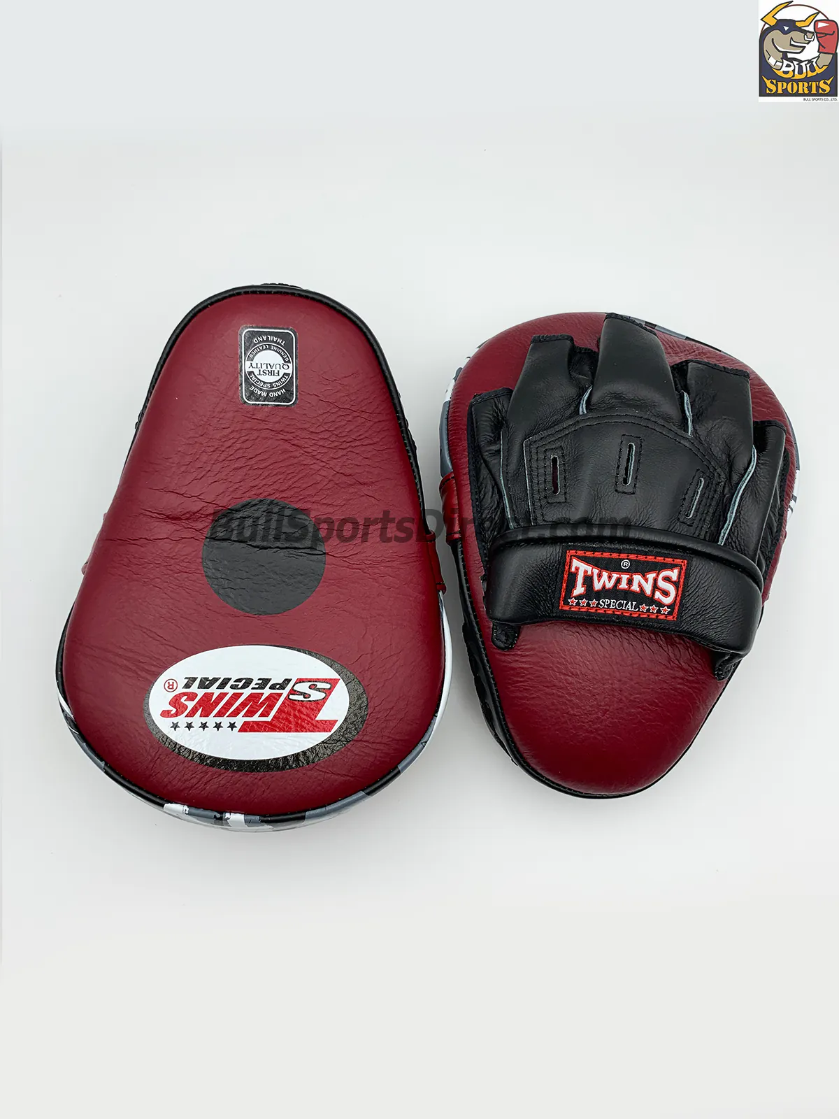 Twins-PML-10 Punching Pads-Curved Twins-PML-10 Punching Pads-Burgundy/Black