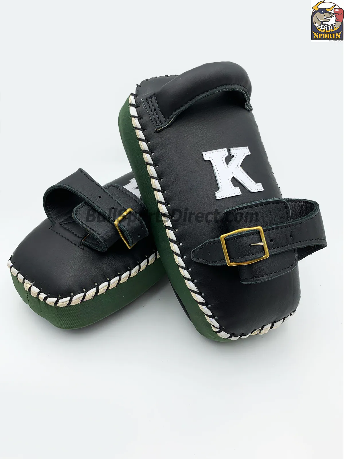 K-Kick Pads-Single Strap K-Kick Pads-Single Strap-Black Green