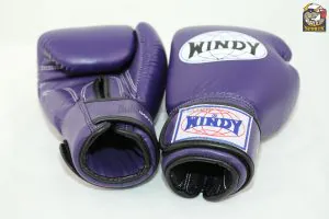 Windy Leather Muay Thai Training Sparring Gloves Windy Muay Thai Gloves BGVH Purple