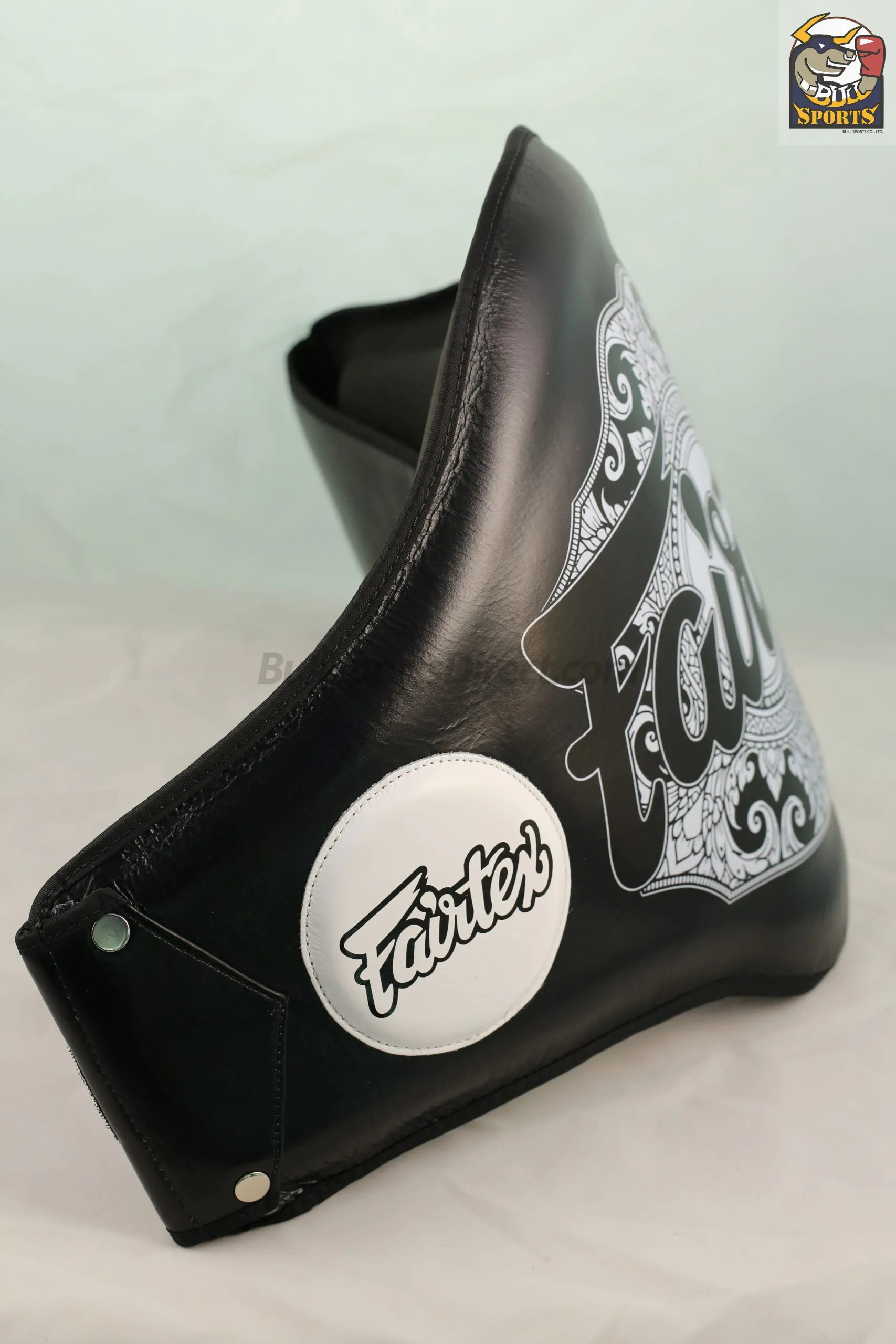 Fairtex-BPV2 Belly Pad Black (2) Fairtex Black Belly Pad-Black