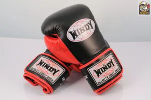 Windy Black Red Boxing Gloves – Pro Line – BGP (2) Windy Sports Boxing Gloves BGP Proline Black Red