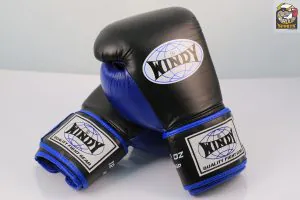 Windy Black Blue Boxing Gloves – Pro Line – BGP (3) Windy Black Blue Boxing Gloves Proline