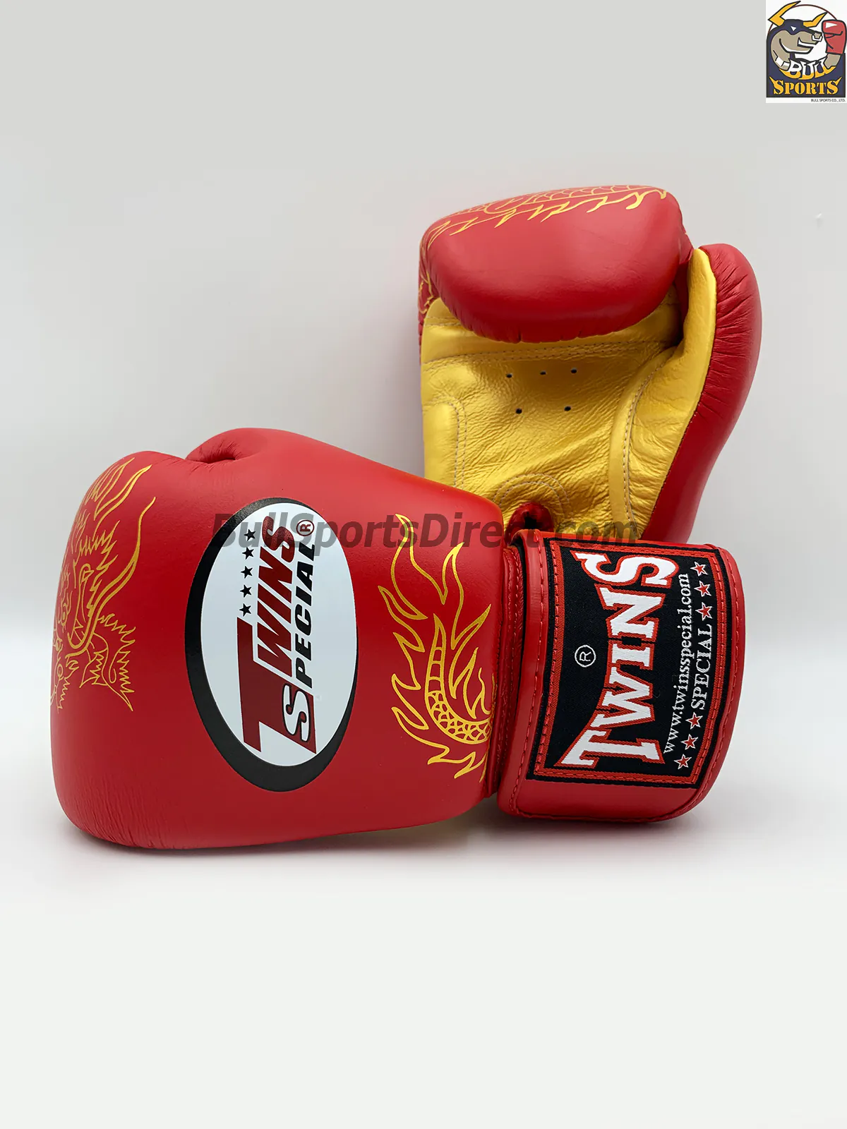 Twins Boxing Gloves-FBGV-6-Dragon Body Red Gold (2) Twins FBGV-6-Dragon Body Red Gold