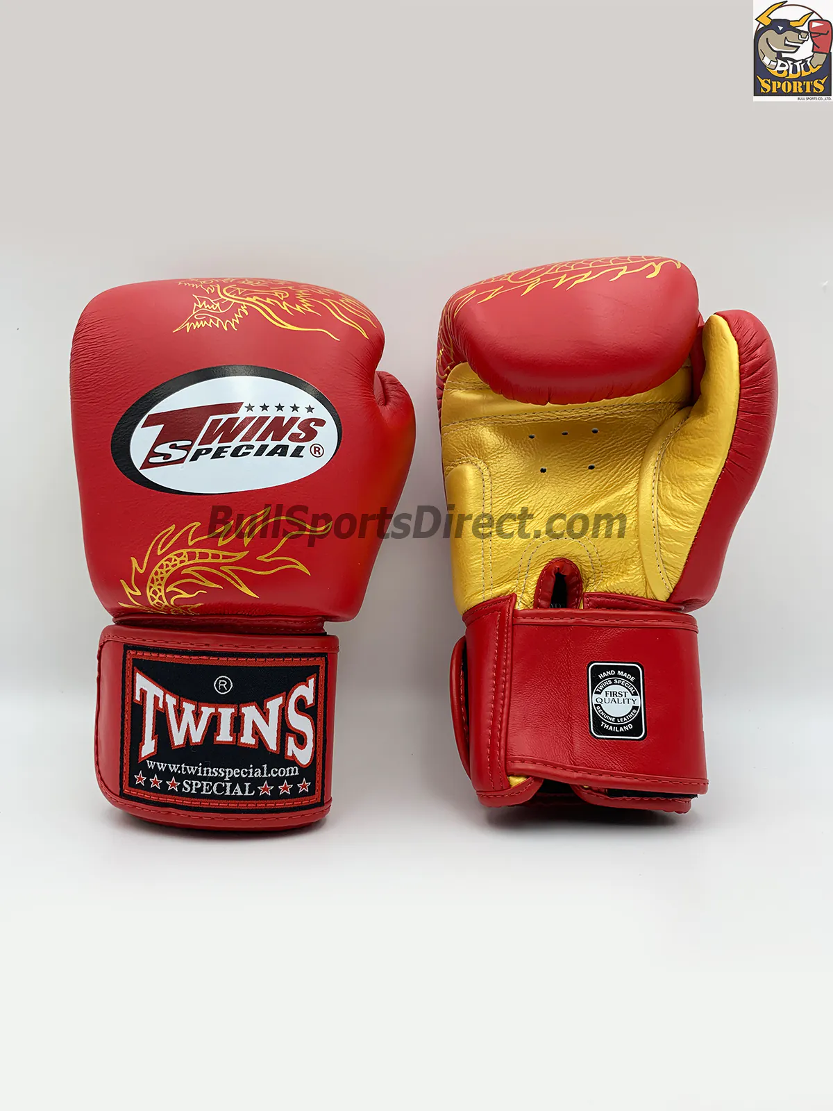 Twins Boxing Gloves-FBGV-6-Dragon Body Red Gold (3) Twins FBGV-6-Dragon Body Red Gold