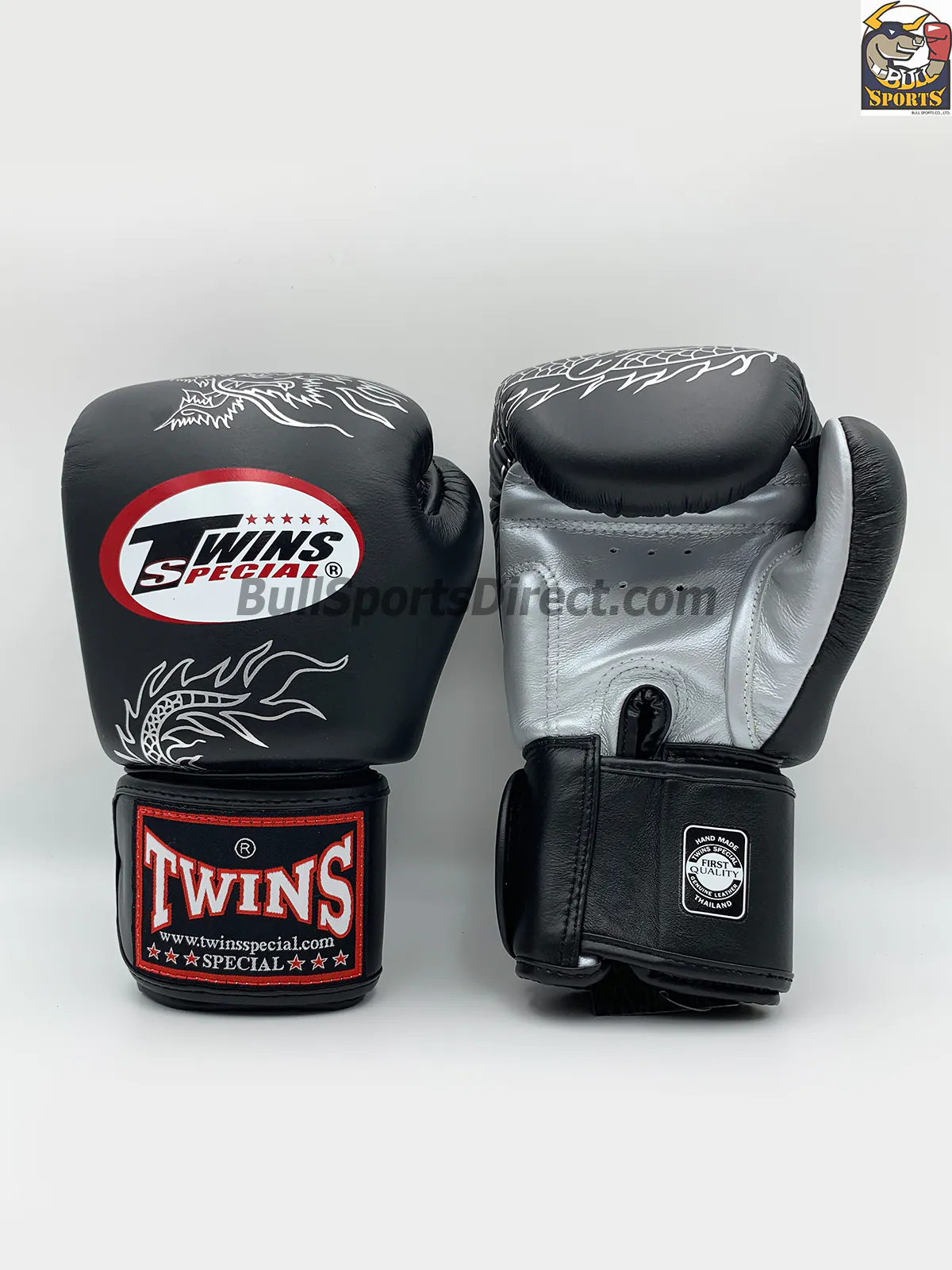 Twins Boxing Gloves FBGV-6 Black Silver (3) Twins Fancy Boxing Gloves FBGV-6 Black Silver