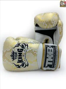 Gold and white Top King boxing gloves super snake Super Snake Air collection from Top King Boxing