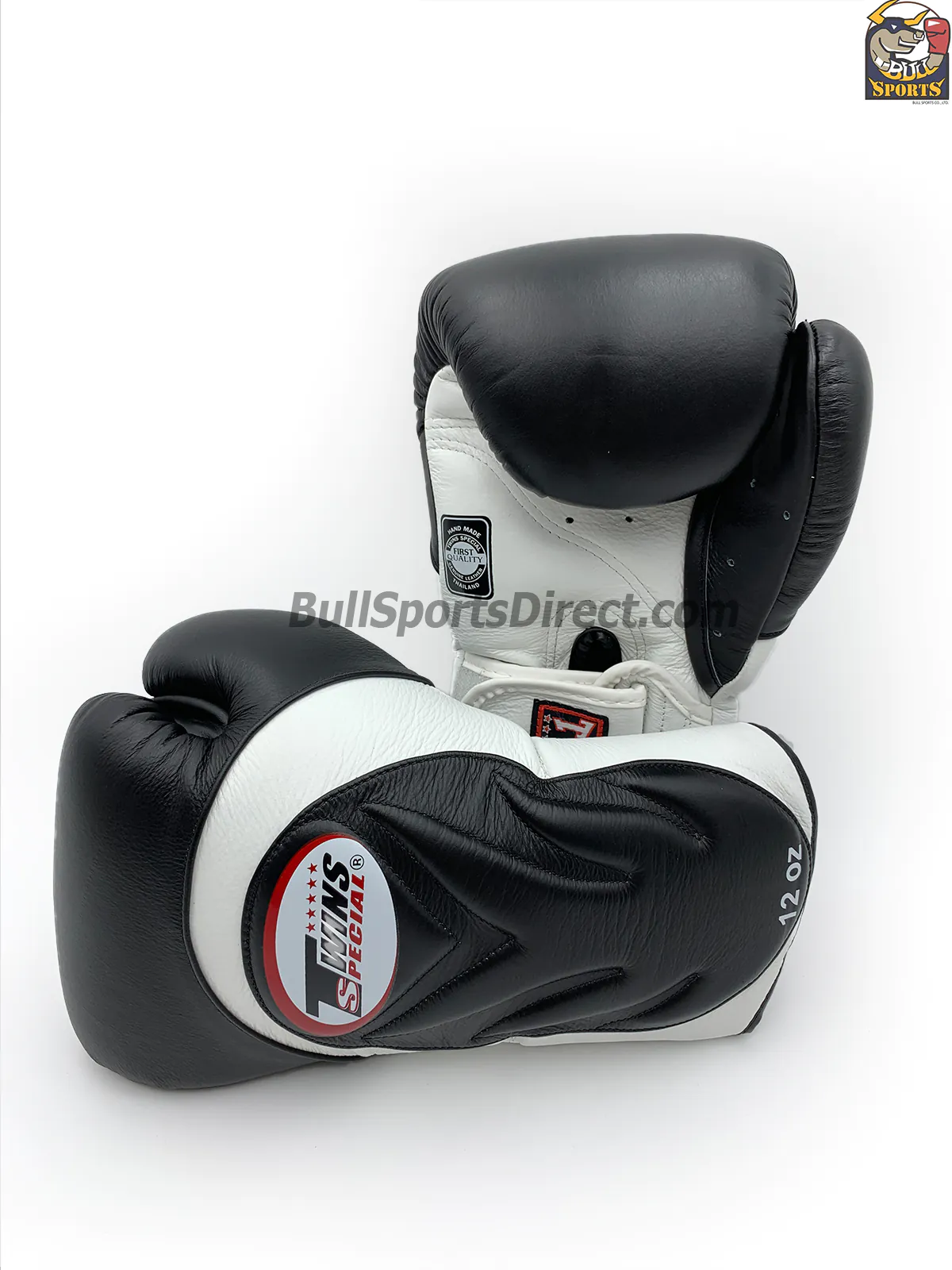 Twins Boxing Gloves – BGVL-6 Black White (2) Twins BGVL-6 Black White Sparring Boxing Gloves