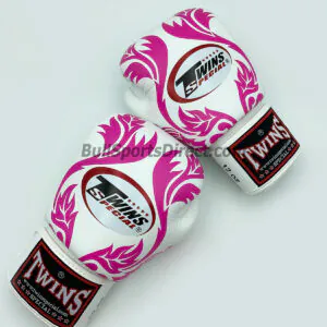Twins Boxing Gloves FBGV-11 and White Pink Leaf