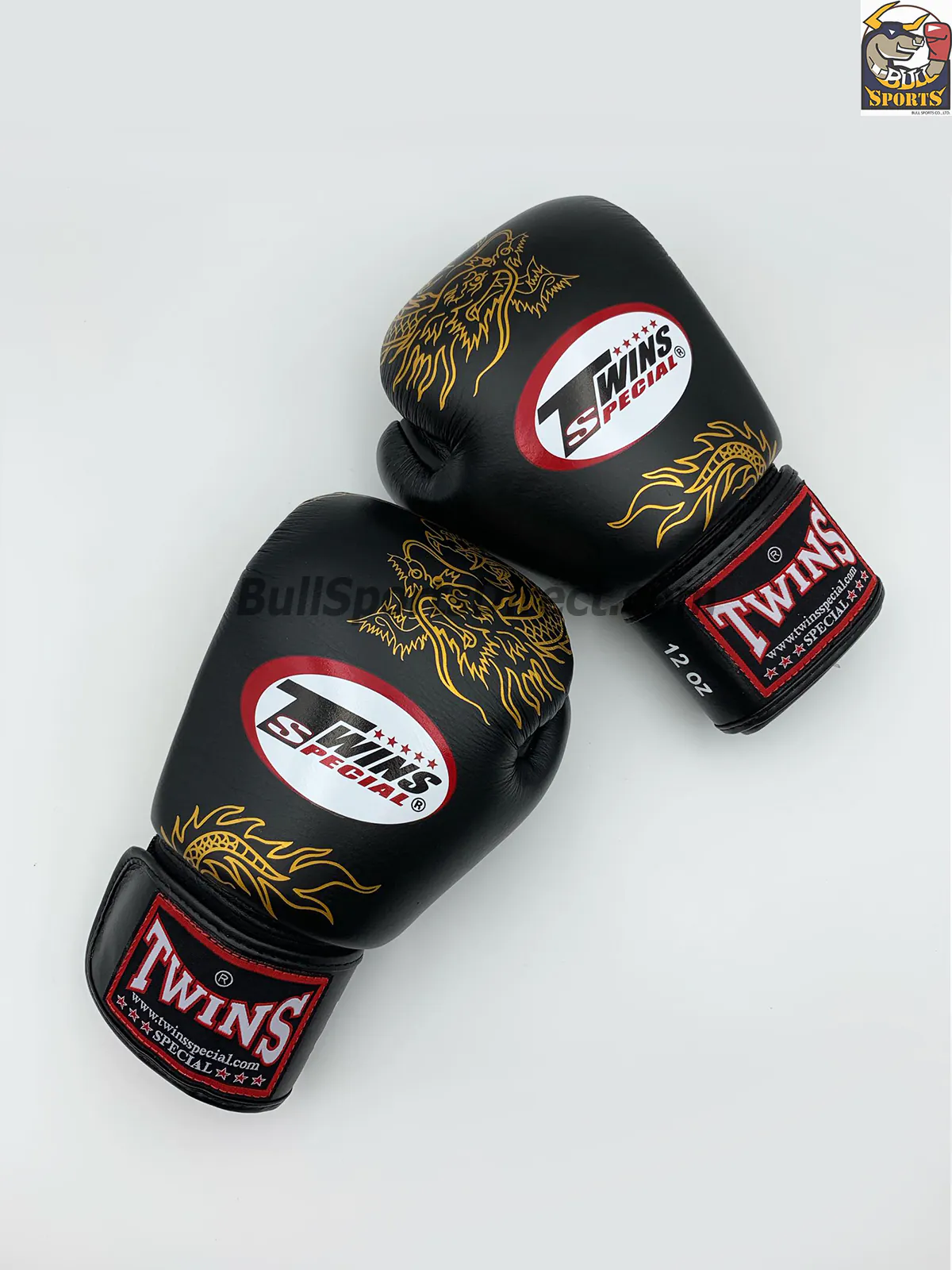 Twins Boxing Gloves-FBGV-6-Dragon Body Black Gold (1) FBGV-6-Black Gold Dragon Body