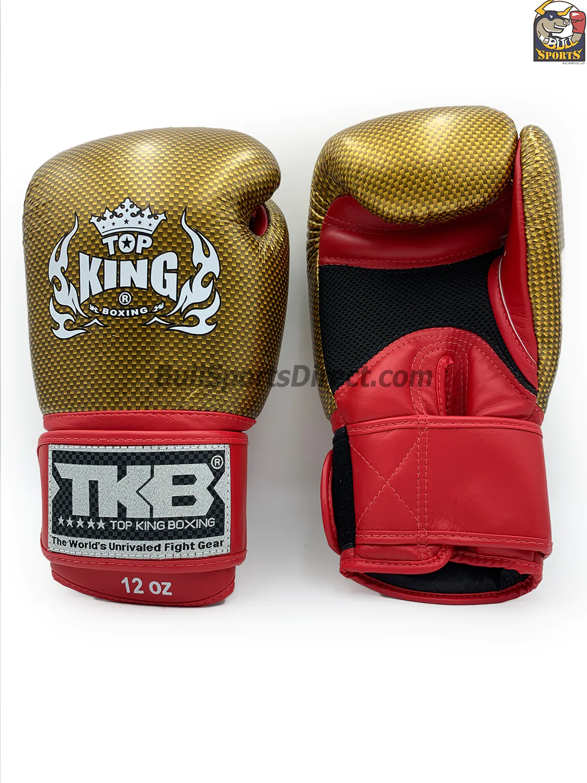 Top King Boxing Gloves Empower2 Red and Gold