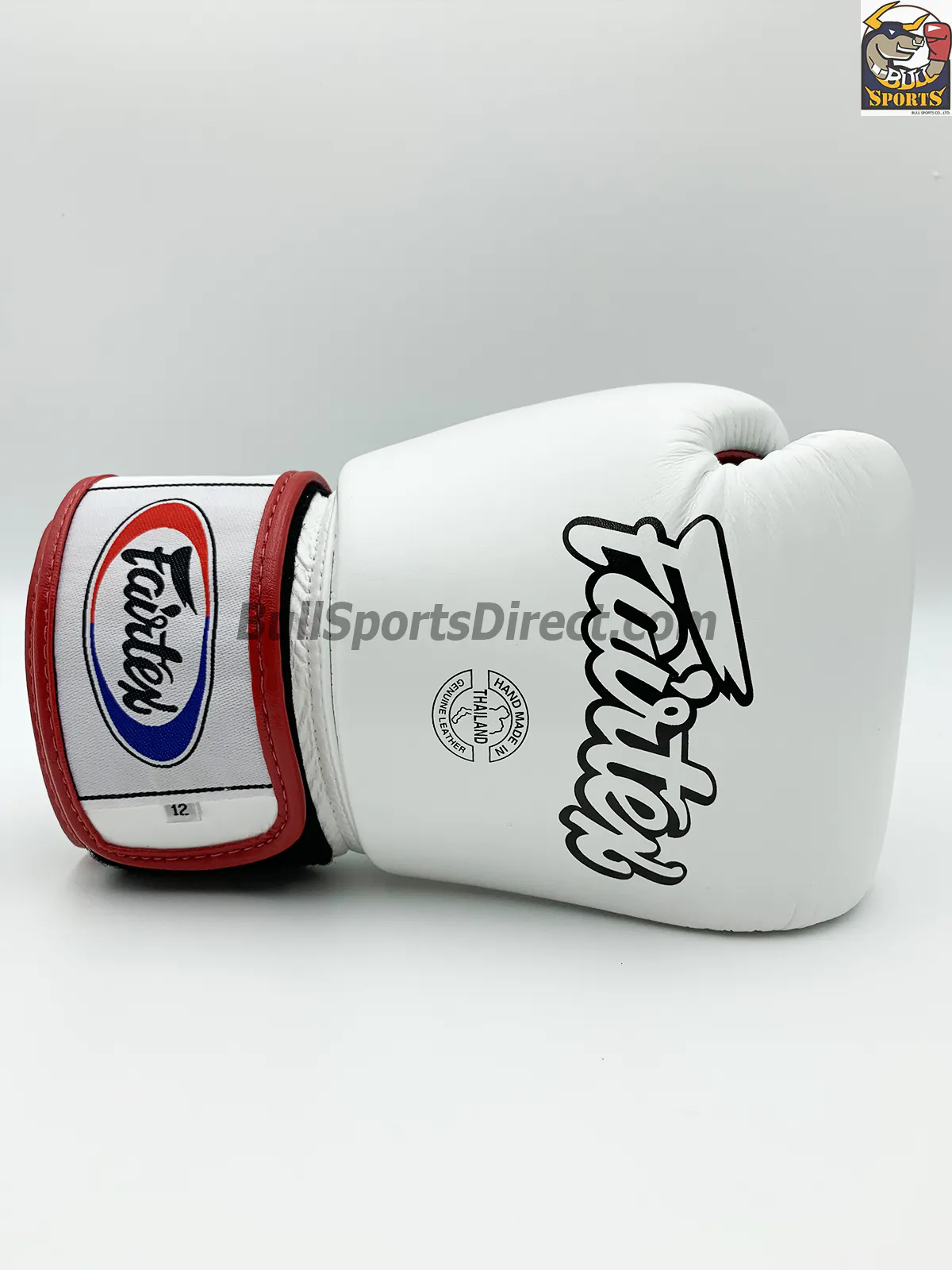 Fairtex BGV1-3T Universal Gloves - White Black Red (1) Fairtex BGV1-3T Boxing Gloves - White Black Red