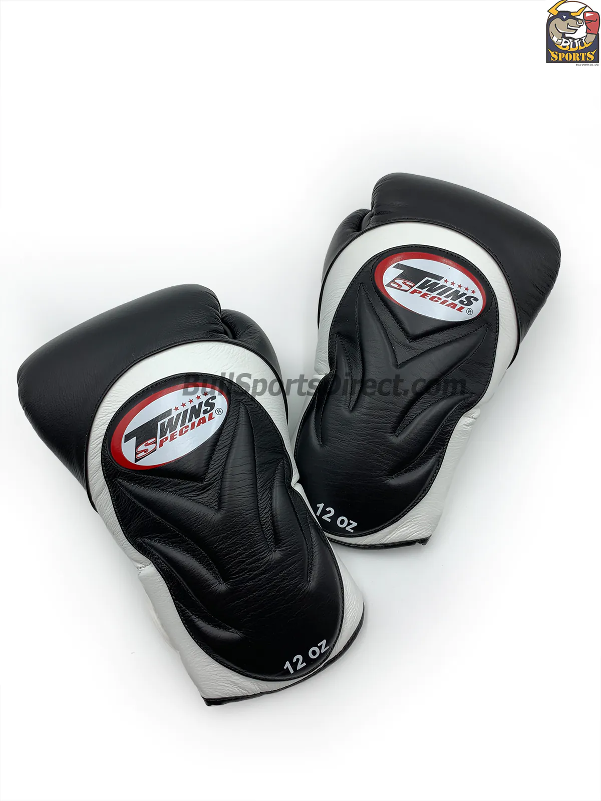 Twins Boxing Gloves BGVL6 Black White (5) BGVL6 Black White Sparring Boxing Gloves by Twins