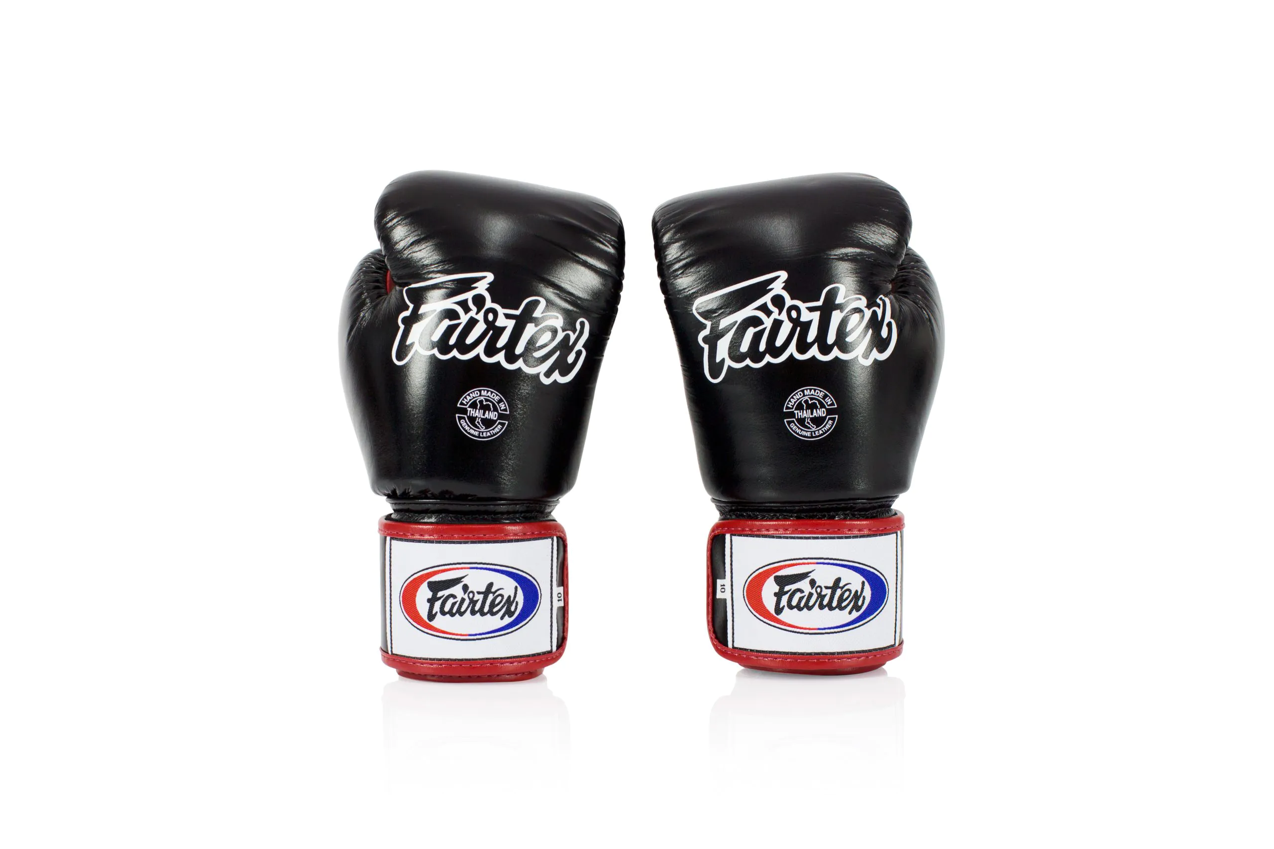 Fairtex BGV1-3T Universal Gloves - Black White Red (2) Fairtex BGV1-3T Black White Red Boxing Gloves