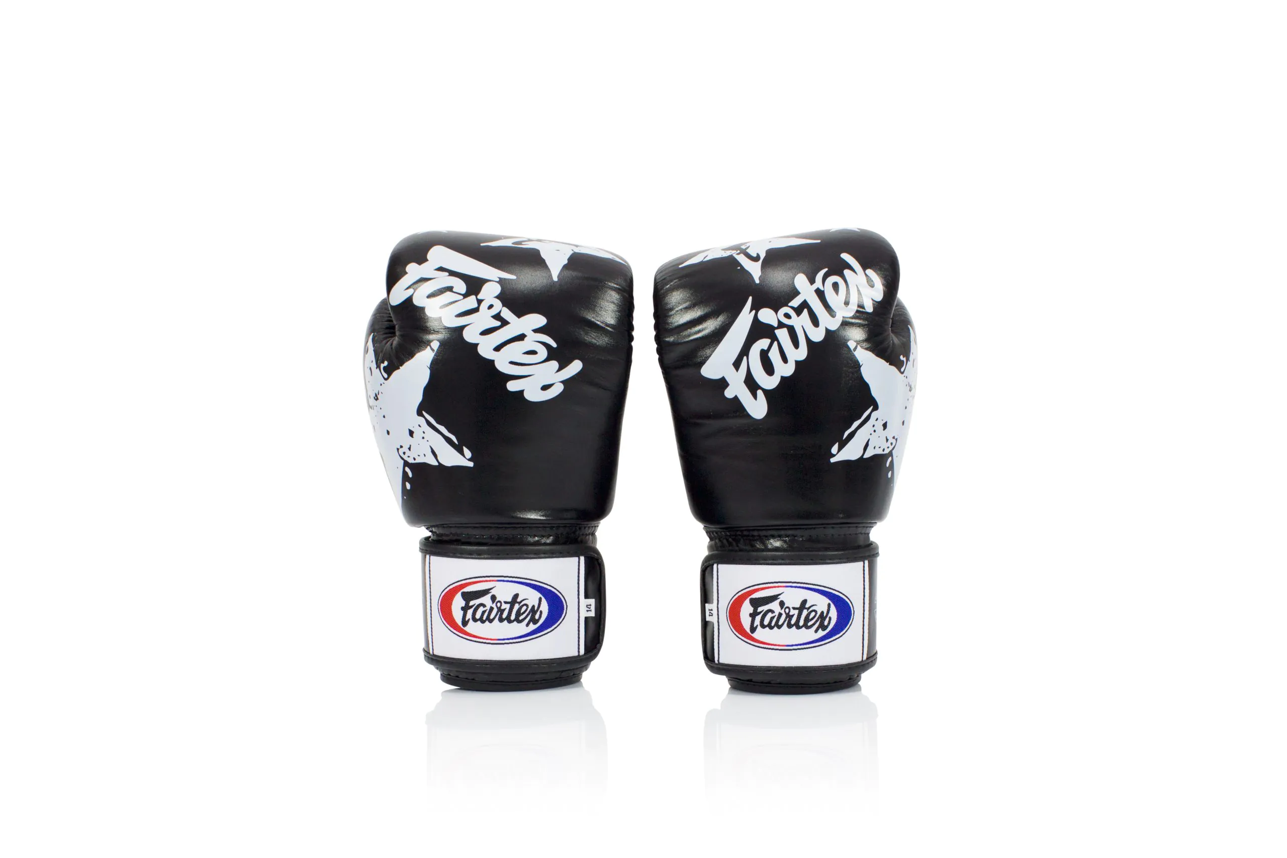 Fairtex BGV1 Black Nation Print Boxing Gloves (2) Fairtex BGV1 Boxing Gloves Black Nation Print Tight Fit