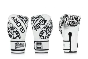 Fairtex BGVG2 Glory Limited Edition Competition Gloves - White Fairtex BGVG2 White Gloves - Velcro