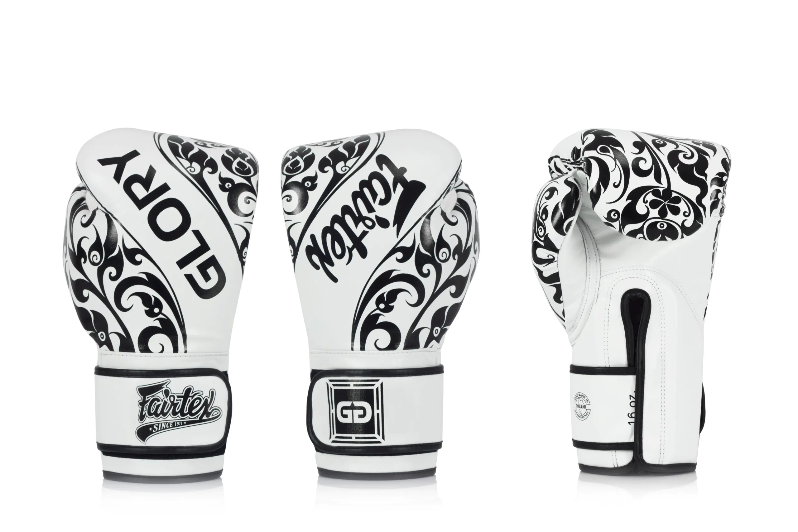 Fairtex BGVG2 Glory Limited Edition Competition Gloves - White Fairtex BGVG2 White Gloves - Velcro
